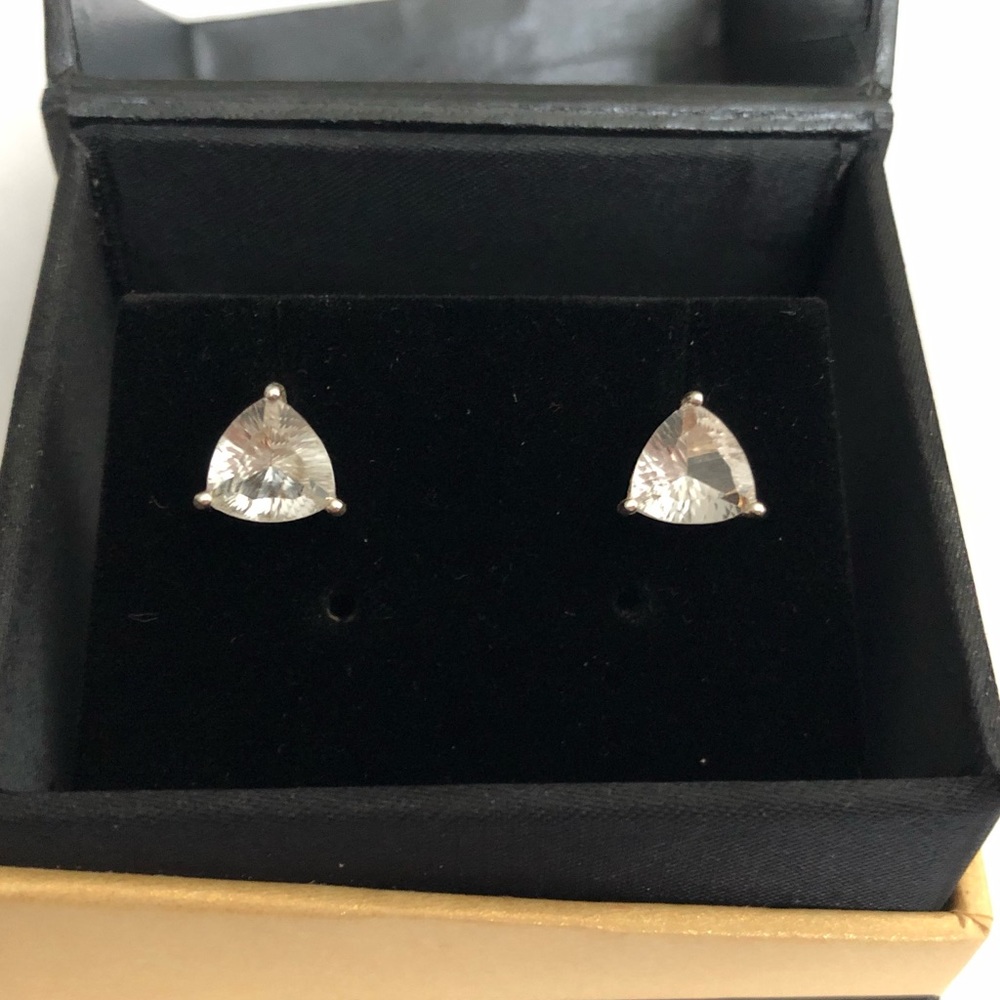 Genuine Quartz Sterling Silver Earrings